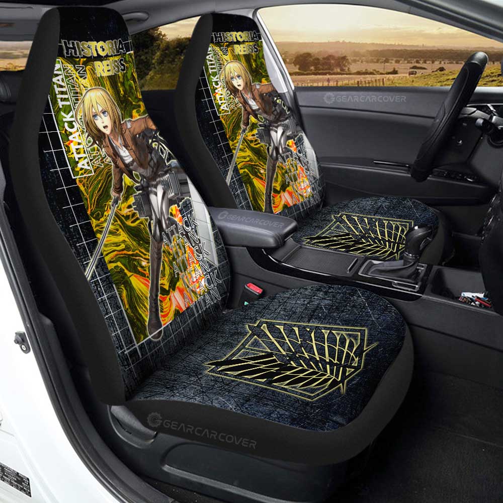 Historia Reiss Car Seat Covers Custom Attack On Titan Car Accessories - Gearcarcover - 2