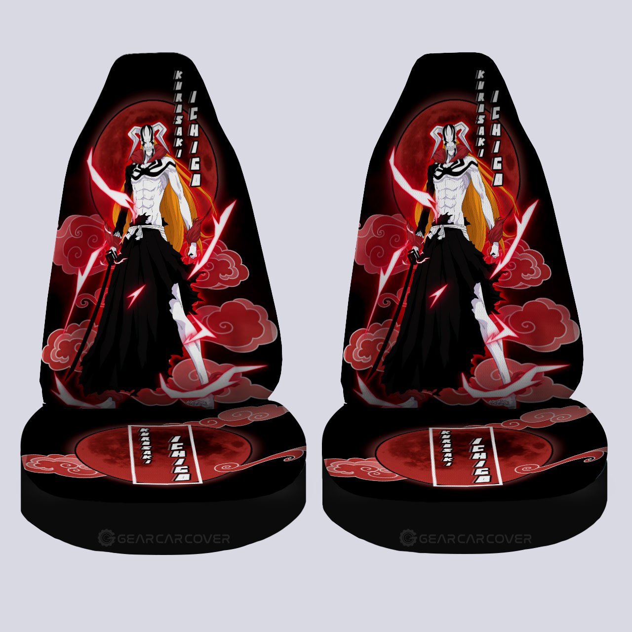 Hollow Demon Car Seat Covers Custom Bleach Car Accessories - Gearcarcover - 4