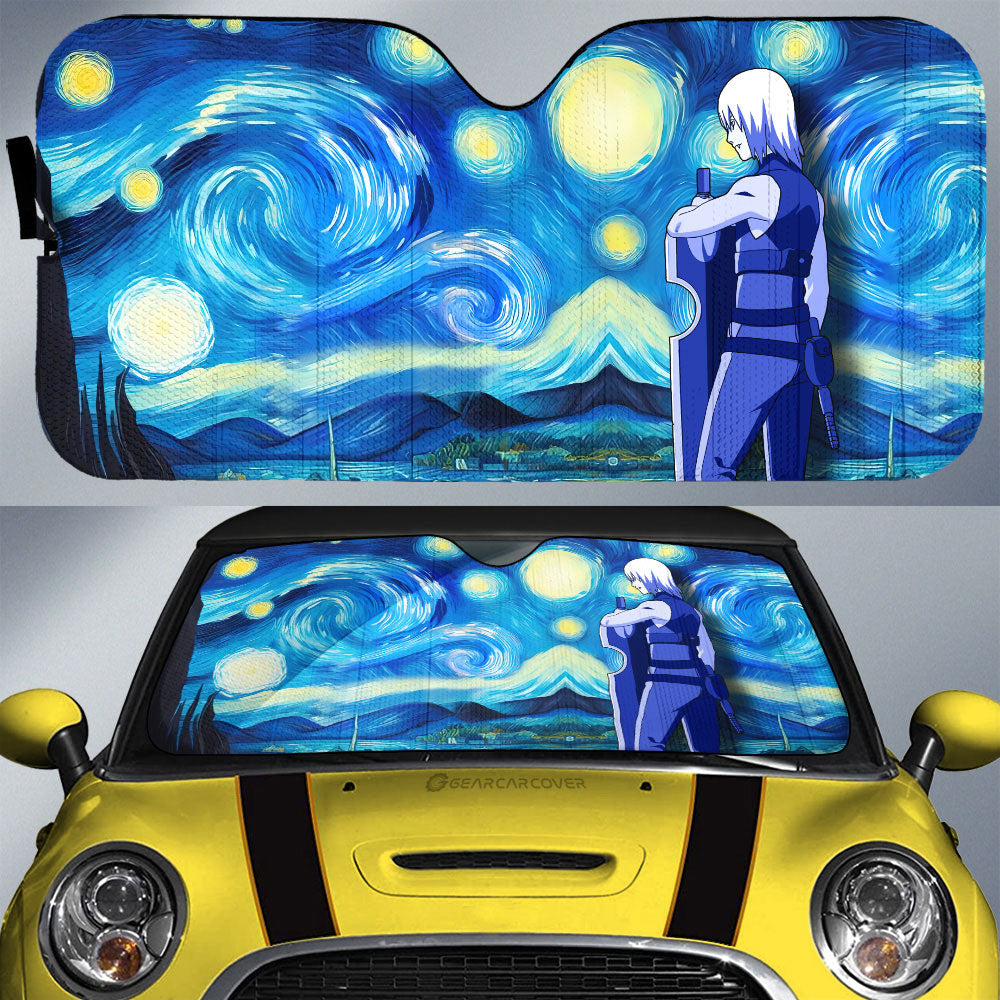 Hoozuki Suigetsu Car Sunshade Custom Starry Night Styles - Gearcarcover - 1