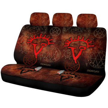 Horn of Gabriel Sigil Car Back Seat Covers Custom Supernatural Car Accessories - Gearcarcover - 1