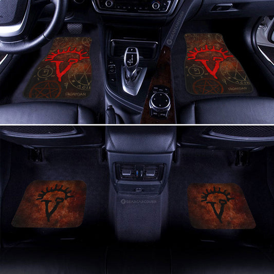 Horn of Gabriel Sigil Car Floor Mats Custom Supernatural Car Accessories - Gearcarcover - 2