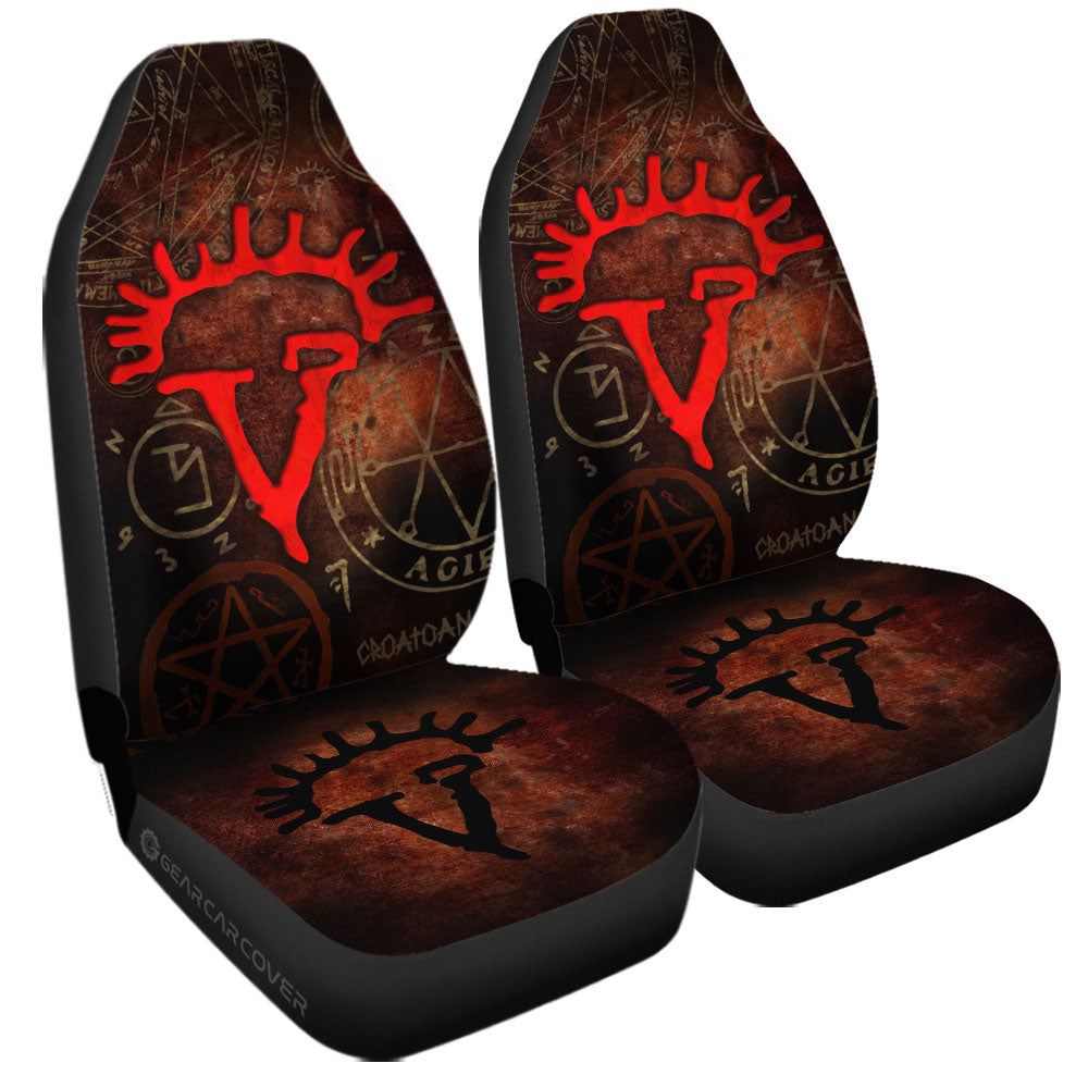 Horn of Gabriel Sigil Car Seat Covers Custom Supernatural Car Accessories - Gearcarcover - 3