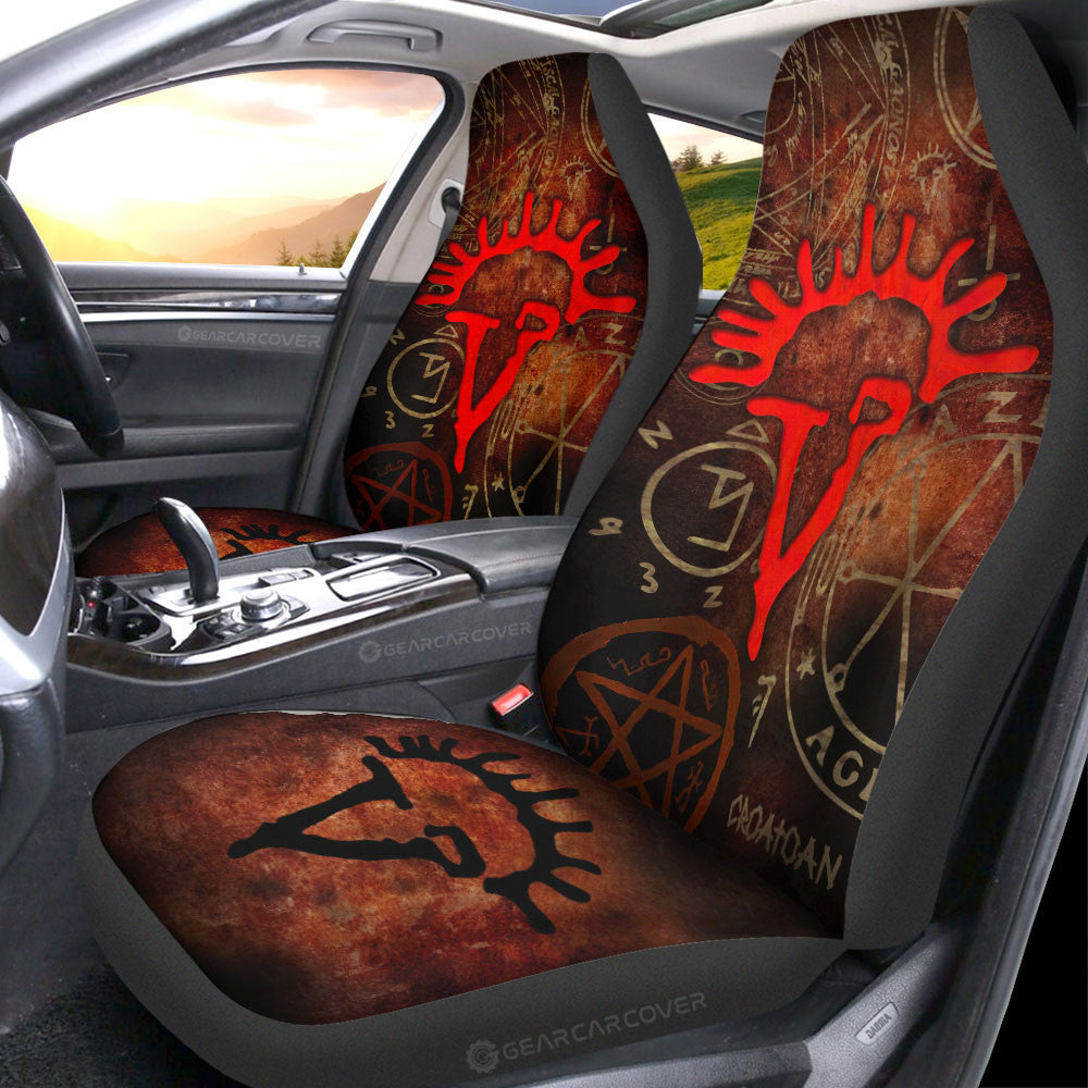 Horn of Gabriel Sigil Car Seat Covers Custom Supernatural Car Accessories - Gearcarcover - 1