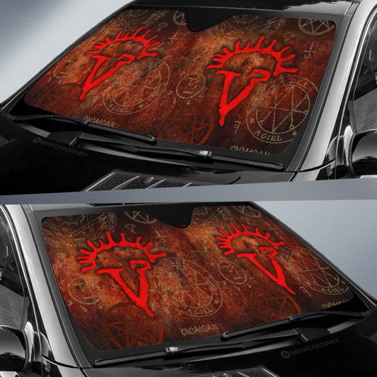 Horn of Gabriel Sigil Car Sunshade Custom Supernatural Car Accessories - Gearcarcover - 2