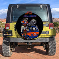 Horror Characters Sport New York Islanders Spare Tire Cover With Camera Hole - Gearcarcover - 3