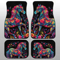 Horse Floral Car Floor Mats Custom Car Accessories - Gearcarcover - 1