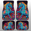 Horse Floral Car Floor Mats Custom Car Accessories - Gearcarcover - 1