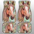 Horse Floral Car Floor Mats Custom Car Accessories - Gearcarcover - 1