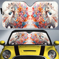 Horse Floral Car Sunshade Custom Car Accessories - Gearcarcover - 1