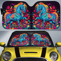 Horse Floral Car Sunshade Custom Car Accessories - Gearcarcover - 1