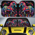 Horse Floral Car Sunshade Custom Car Accessories - Gearcarcover - 1