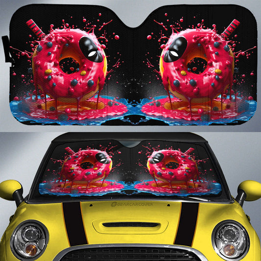 Hot Pink Donuts Car Sunshade Custom Girly Pattern Car Accessories - Gearcarcover - 1