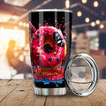 Hot Pink Donuts Tumbler Cup Custom Girly Pattern Car Accessories - Gearcarcover - 1