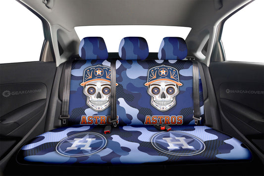 Houston Astros Car Back Seat Covers Skull Theme Collection - Gearcarcover - 2