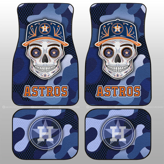 Houston Astros Car Floor Mats Skull Theme Collection - Gearcarcover - 1
