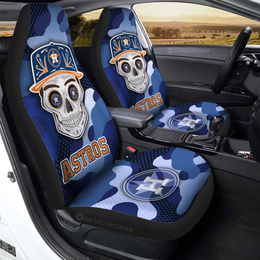 Houston Astros Car Seat Covers Skull Theme Collection - Gearcarcover - 2