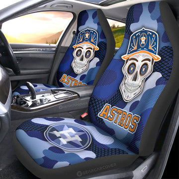 Houston Astros Car Seat Covers Skull Theme Collection - Gearcarcover - 1