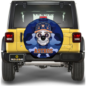 Houston Astros Spare Tire Covers Camera Hole Skull Theme Collection - Gearcarcover - 1