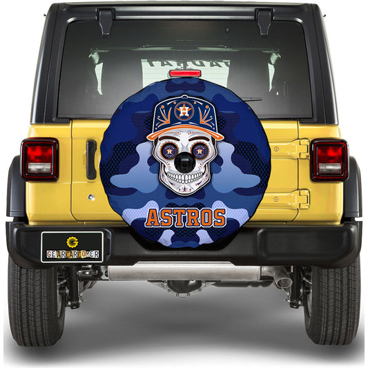 Houston Astros Spare Tire Covers Camera Hole Skull Theme Collection - Gearcarcover - 1