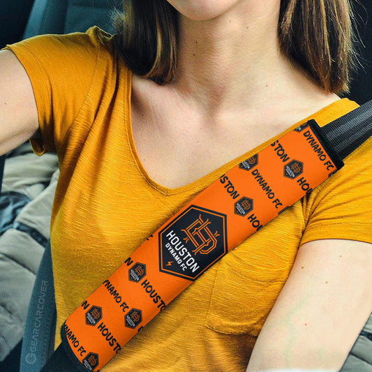 Houston Dynamo FC Seat Belt Covers Sporty Team Collection - Gearcarcover - 2