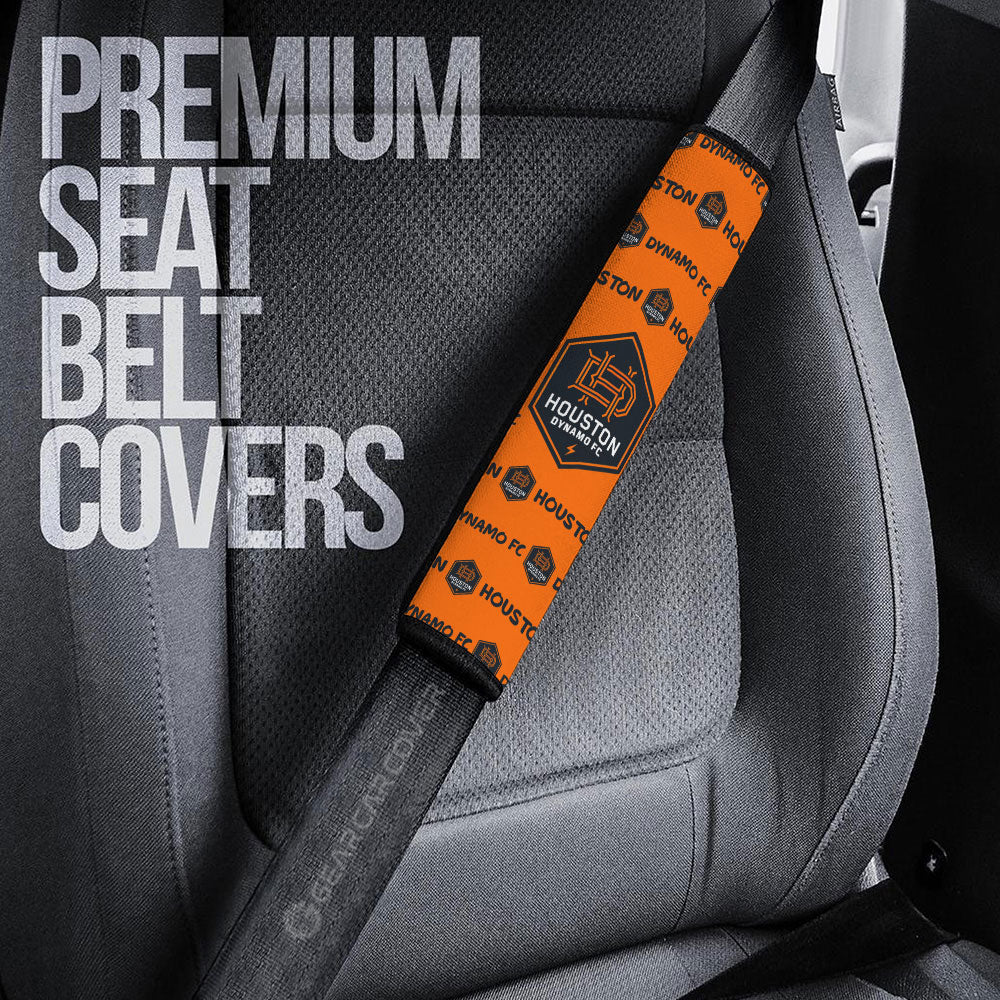 Houston Dynamo FC Seat Belt Covers Sporty Team Collection - Gearcarcover - 3