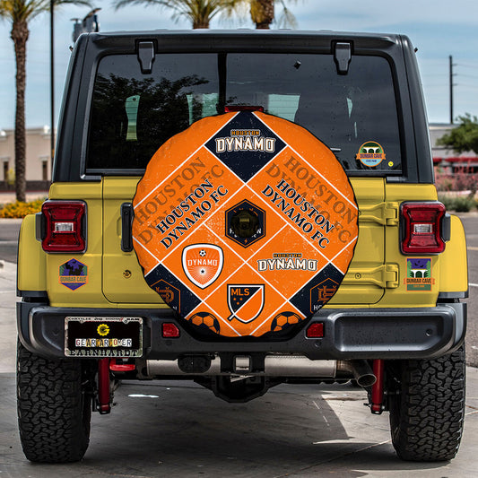 Houston Dynamo FC Spare Tire Covers Camera Hole Sporty Team Collection - Gearcarcover - 2