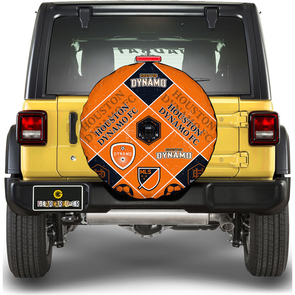 Houston Dynamo FC Spare Tire Covers Camera Hole Sporty Team Collection - Gearcarcover - 1