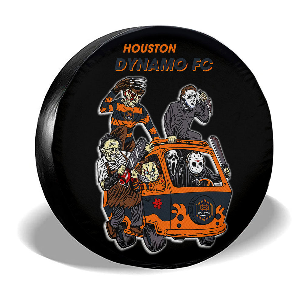 Houston Dynamo FC Spare Tire Covers Horror Characters Car Accessories - Gearcarcover - 3