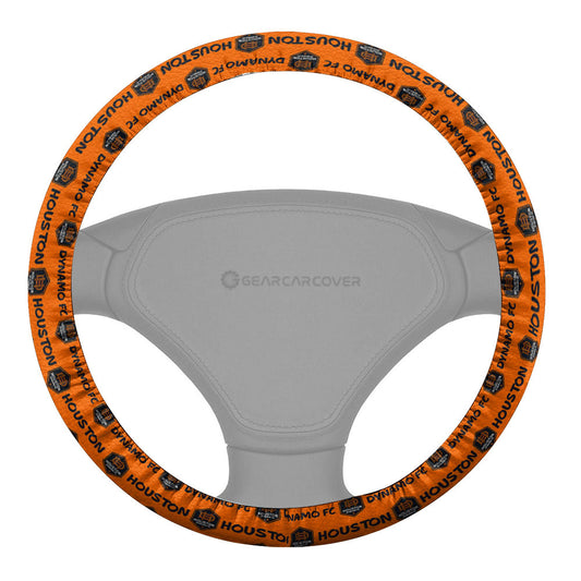 Houston Dynamo FC Steering Wheel Cover Sporty Team Collection - Gearcarcover - 2