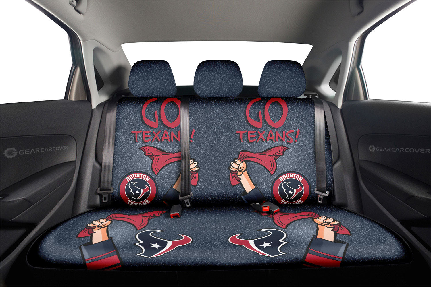 Houston Texans Car Back Seat Covers Custom Car Accessories - Gearcarcover - 2