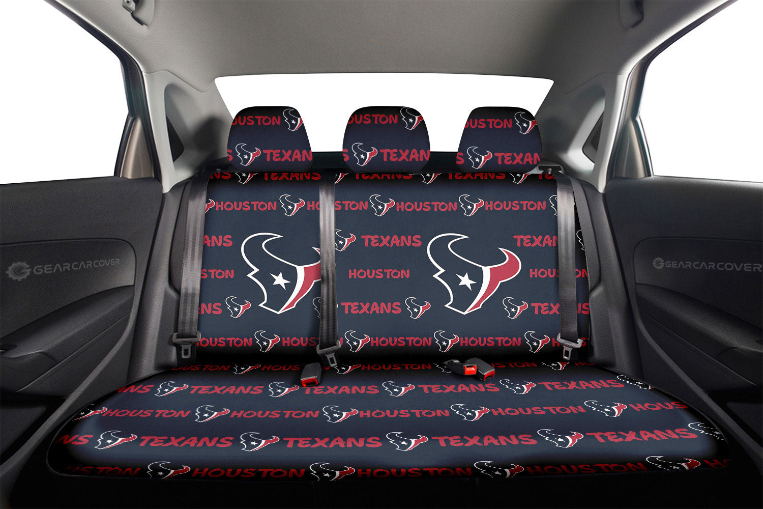 Houston Texans Car Back Seat Covers Sporty Team Collection - Gearcarcover - 2