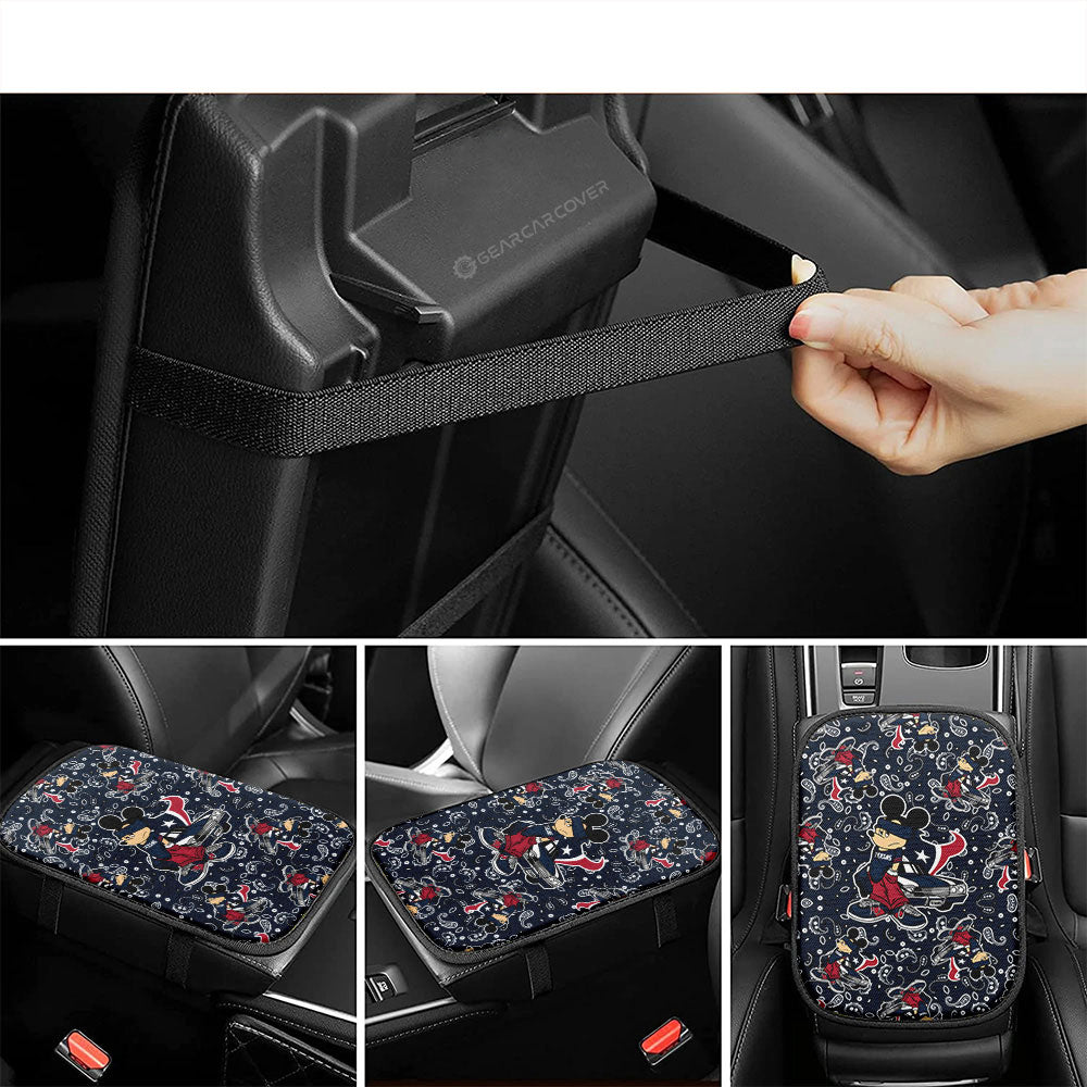 Houston Texans Car Center Console Cover Cartoon Theme Collection - Gearcarcover - 4
