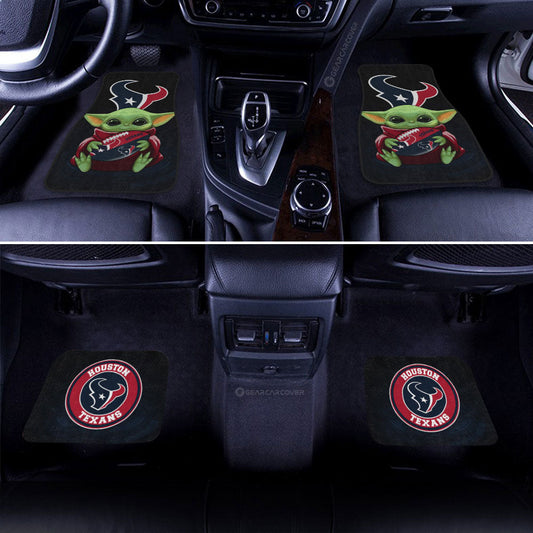 Houston Texans Car Floor Mats Baby Yoda Car Accessories For Fan - Gearcarcover - 2