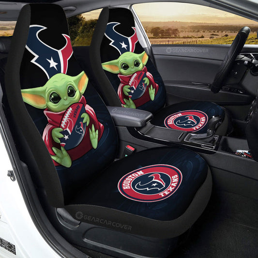 Houston Texans Car Seat Covers Baby Yoda Car Accessories For Fan - Gearcarcover - 2