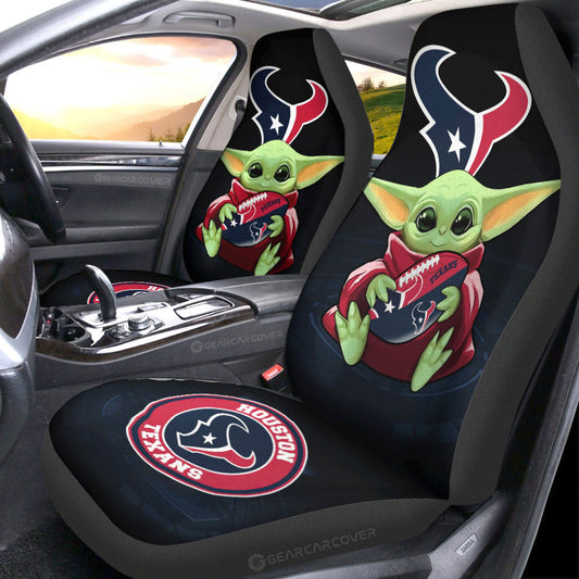 Houston Texans Car Seat Covers Baby Yoda Car Accessories For Fan - Gearcarcover - 1
