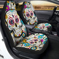 Houston Texans Car Seat Covers Custom Sugar Skull Car Accessories - Gearcarcover - 2