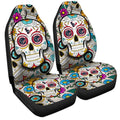 Houston Texans Car Seat Covers Custom Sugar Skull Car Accessories - Gearcarcover - 3