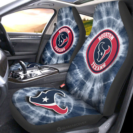 Houston Texans Car Seat Covers Custom Tie Dye Car Accessories - Gearcarcover - 1
