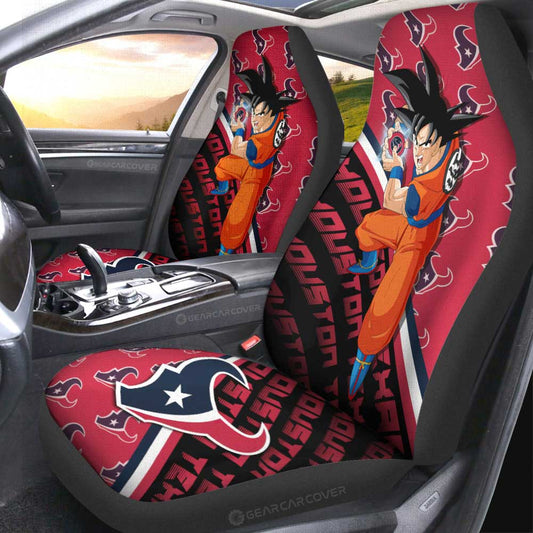 Houston Texans Car Seat Covers Goku Car Decorations For Fans - Gearcarcover - 2