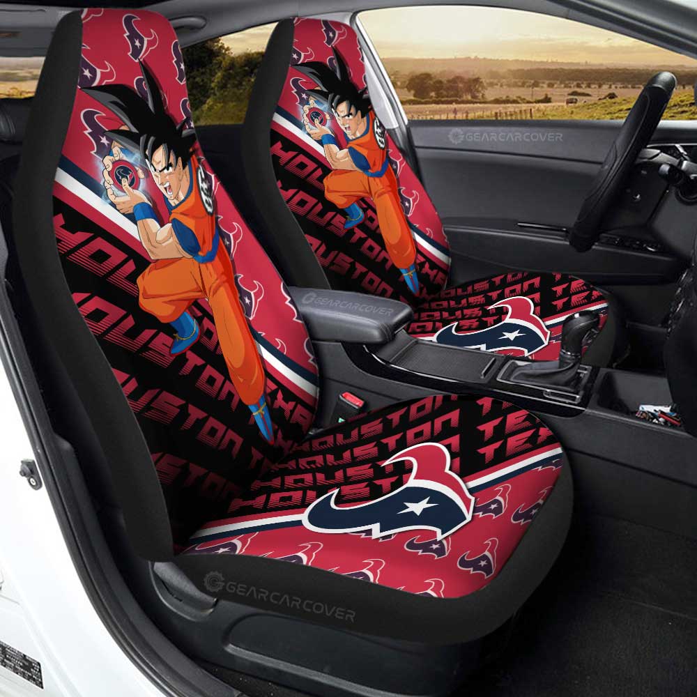 Houston Texans Car Seat Covers Goku Car Decorations For Fans - Gearcarcover - 1