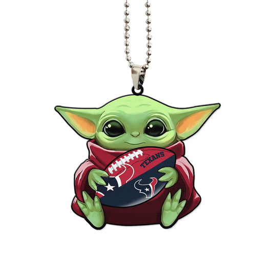 Houston Texans Ornament Baby Yoda Car Accessories - Gearcarcover - 1