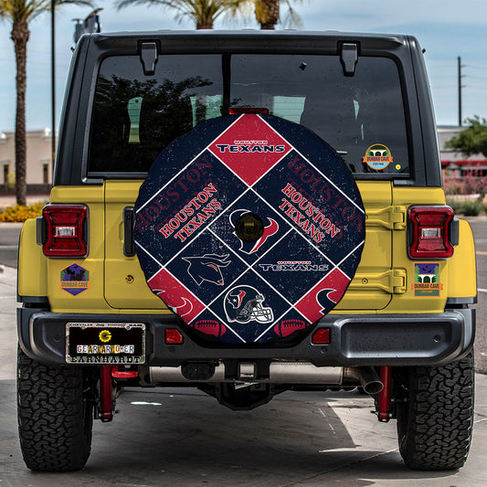 Houston Texans Spare Tire Covers Camera Hole Sporty Team Collection - Gearcarcover - 2