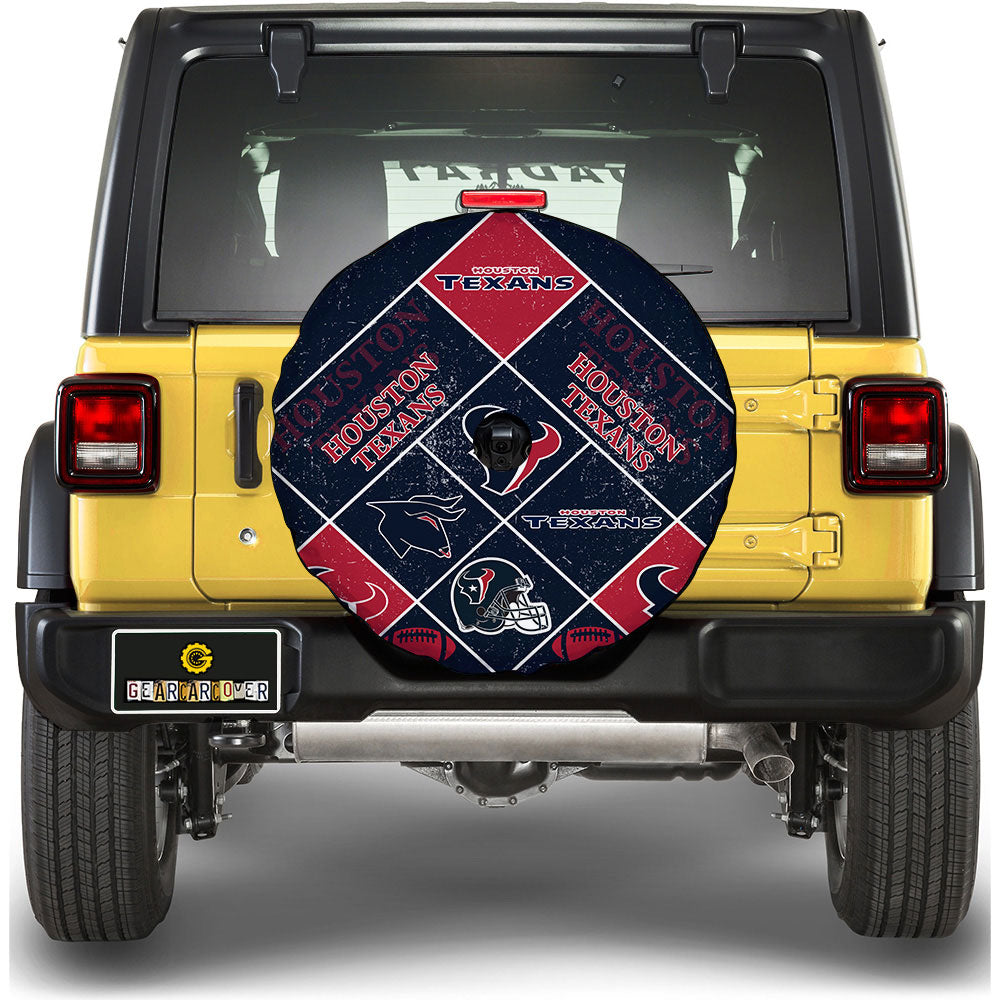 Houston Texans Spare Tire Covers Camera Hole Sporty Team Collection - Gearcarcover - 1