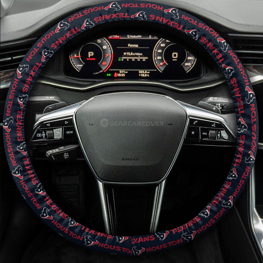 Houston Texans Steering Wheel Cover Sporty Team Collection - Gearcarcover - 3
