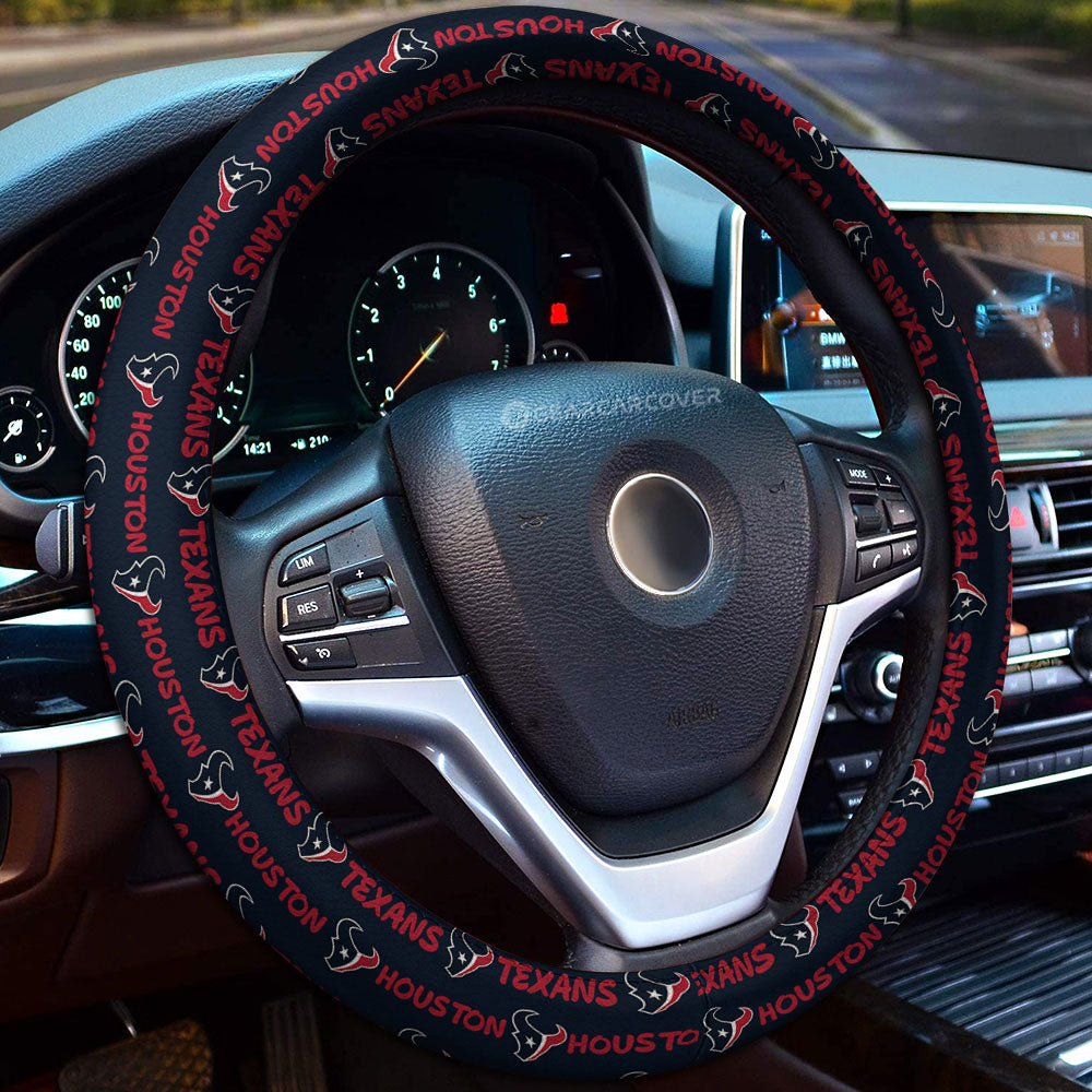 Houston Texans Steering Wheel Cover Sporty Team Collection - Gearcarcover - 1