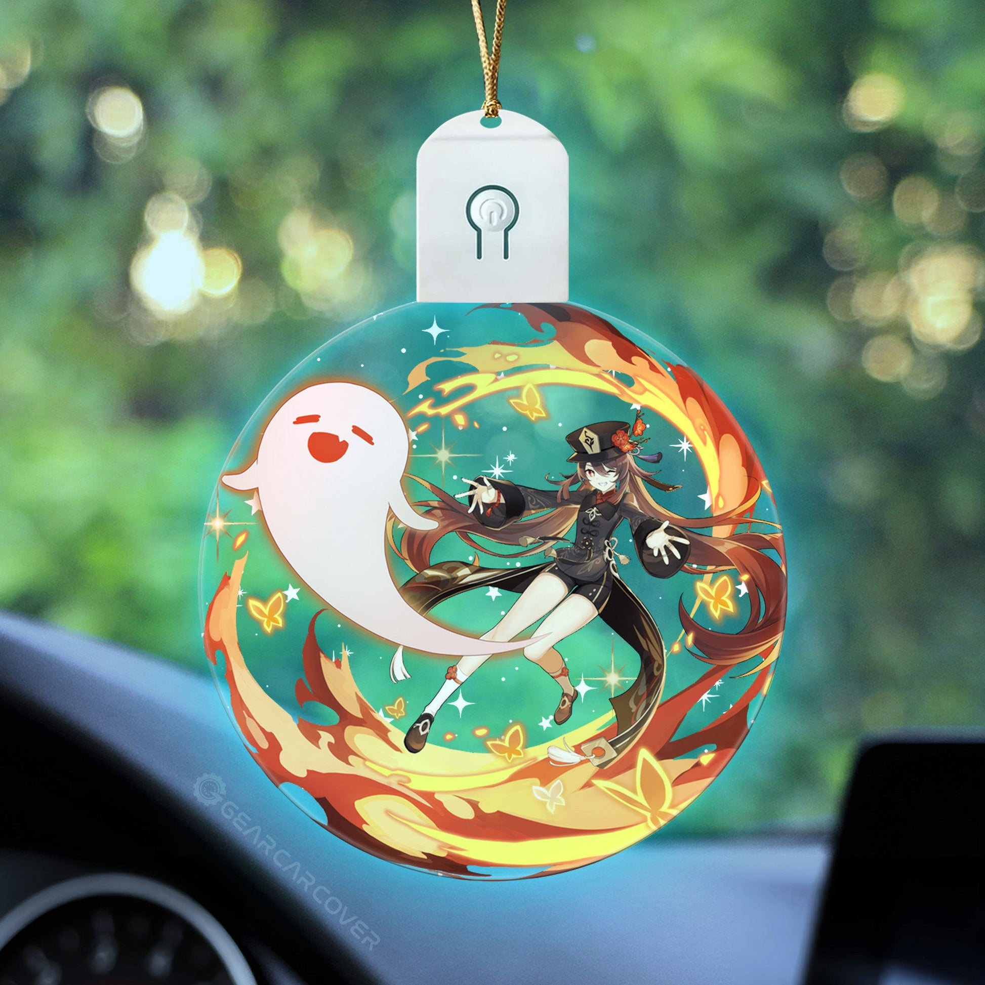 Hu Tao Led Ornament Custom Car Decorations - Gearcarcover - 2