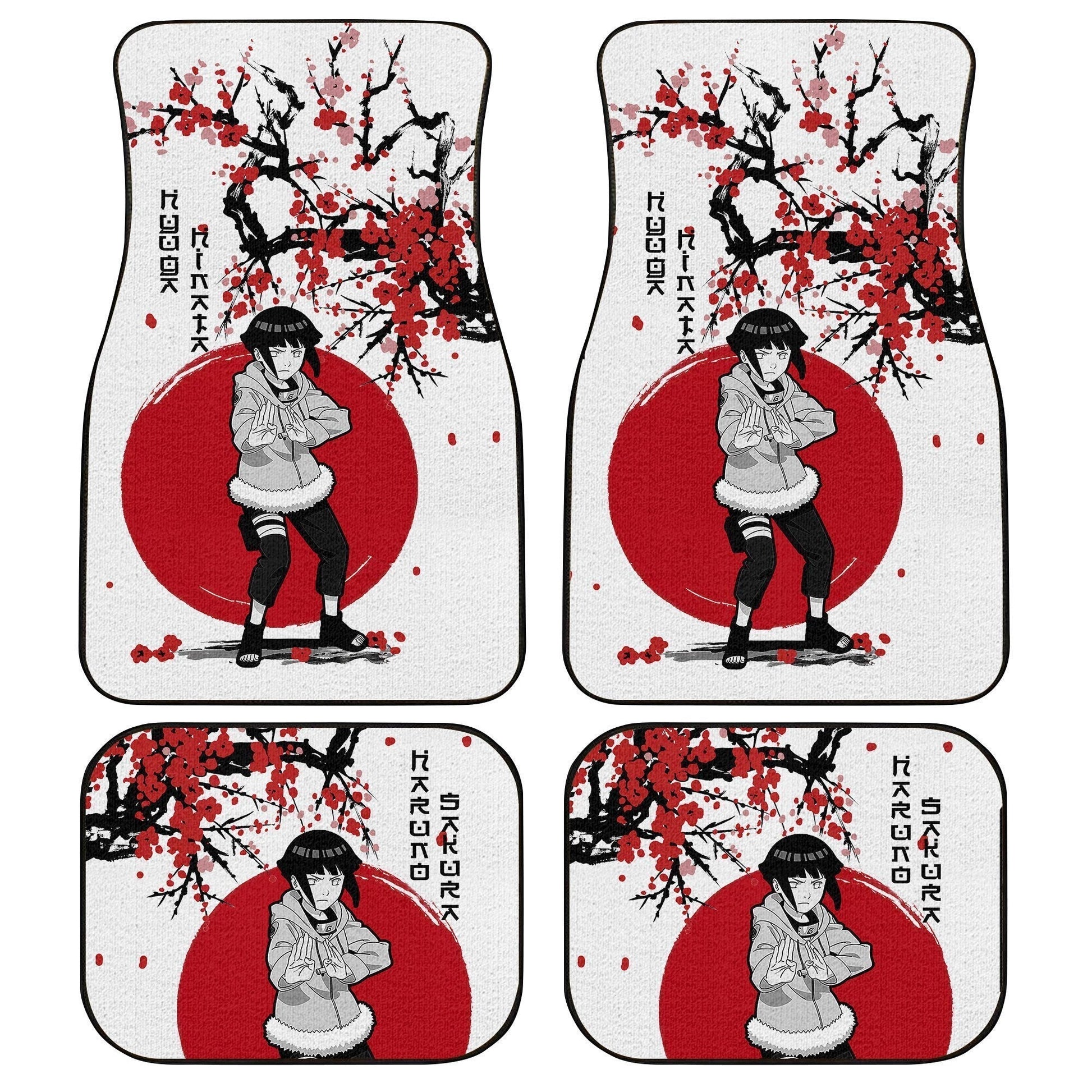 Hyuga Hinata Car Floor Mats Custom Japan Style Anime Car Interior Accessories - Gearcarcover - 1