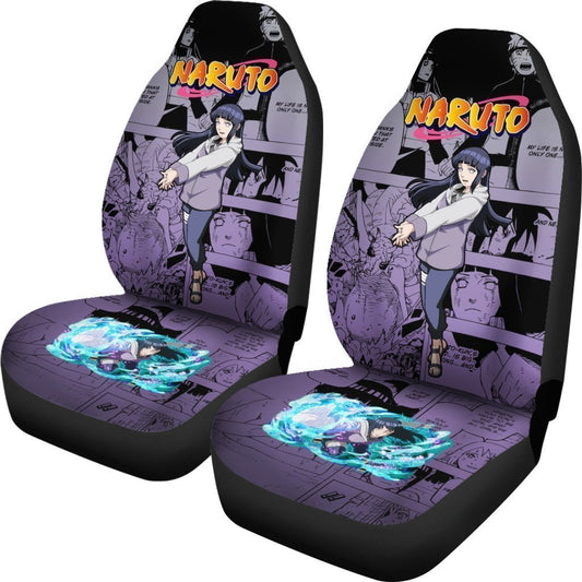 Hyuga Hinata Car Seat Covers Custom Manga Anime Car Accessories - Gearcarcover - 2