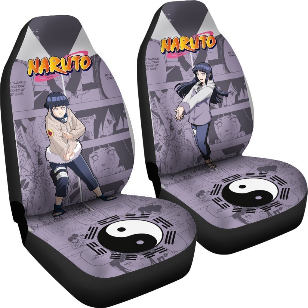 Hyuga Hinata Car Seat Covers Custom Manga Anime Car Interior Accessories - Gearcarcover - 4