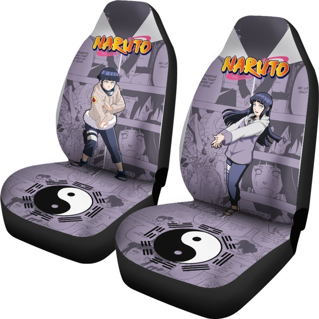 Hyuga Hinata Car Seat Covers Custom Manga Anime Car Interior Accessories - Gearcarcover - 2